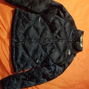 Northface dark blue bubble jacket